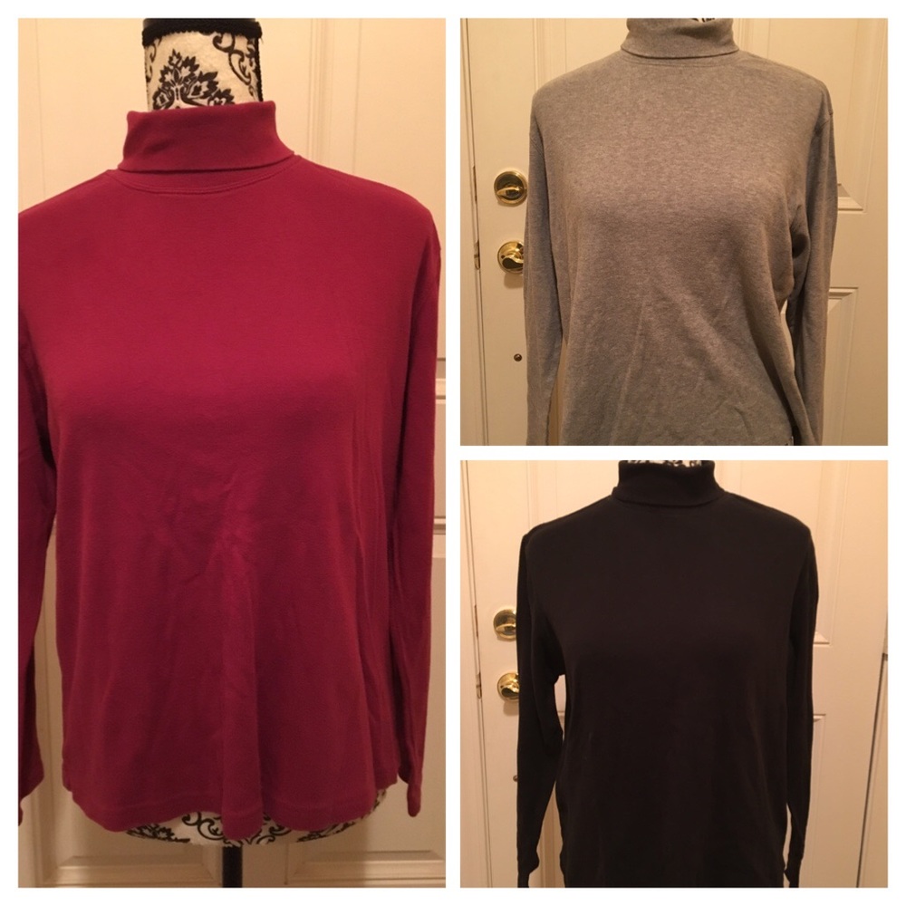 Basic Editions Turtle Neck Bundle. Size L.